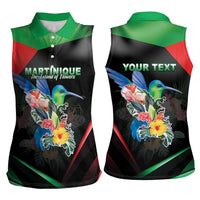 Personalized Martinique Women Sleeveless Polo Shirt The Island Of Flowers