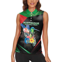 Personalized Martinique Women Sleeveless Polo Shirt The Island Of Flowers