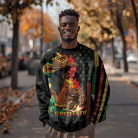 Steppin' into Juneteenth 1865 Sweatshirt Melanin Cowgirl Grunge Style