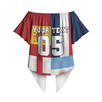 Custom World Football 2026 Final Four Off Shoulder Wrap Waist Top One Field One Dream