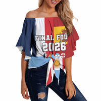 Custom World Football 2026 Final Four Off Shoulder Wrap Waist Top One Field One Dream