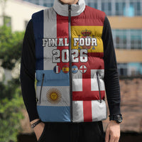 Custom World Football 2026 Final Four Sleeveless Puffer Jacket One Field One Dream