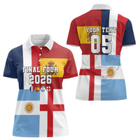 Custom World Football 2026 Final Four Women Polo Shirt One Field One Dream