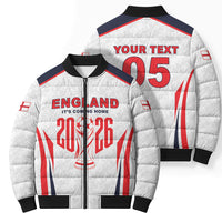 Custom World Football 2026 England Bomber Puffer Jacket Come On England