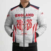 Custom World Football 2026 England Bomber Puffer Jacket Come On England