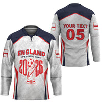 Custom World Football 2026 England Hockey Jersey Come On England