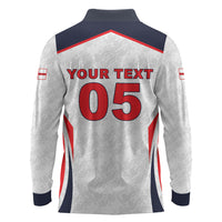 Custom World Football 2026 England Long Sleeve Polo Shirt Come On England