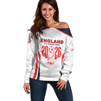 Custom World Football 2026 England Off Shoulder Sweater Come On England