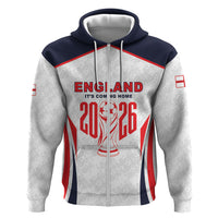 Custom World Football 2026 England Zip Hoodie Come On England