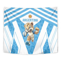 Argentina Rugby 2024 Tapestry Go Los Pumas Leopard Pattern LT05 - Wonder Print Shop