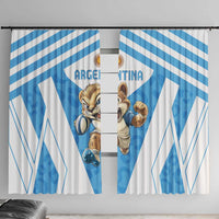 Argentina Rugby 2024 Window Curtain Go Los Pumas Leopard Pattern LT05 - Wonder Print Shop