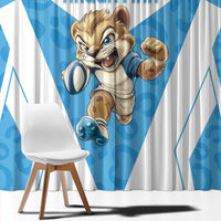 Argentina Rugby 2024 Window Curtain Go Los Pumas Leopard Pattern LT05 - Wonder Print Shop