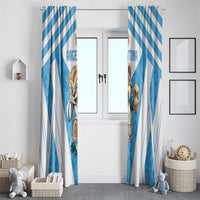 Argentina Rugby 2024 Window Curtain Go Los Pumas Leopard Pattern LT05 - Wonder Print Shop