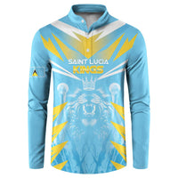 Custom Kings Saint Lucia Cricket Button Sweatshirt Rise To Victory - Wonder Print Shop