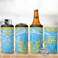 Custom Kings Saint Lucia Cricket 4 in 1 Can Cooler Tumbler Rise To Victory - Wonder Print Shop