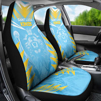Kings Saint Lucia Cricket Car Seat Cover Rise To Victory - Wonder Print Shop
