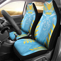 Kings Saint Lucia Cricket Car Seat Cover Rise To Victory - Wonder Print Shop