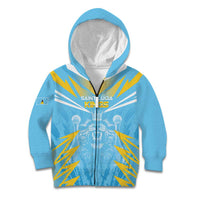 Custom Kings Saint Lucia Cricket Kid Hoodie Rise To Victory - Wonder Print Shop