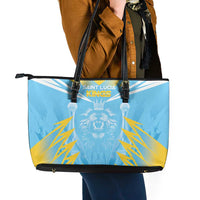 Kings Saint Lucia Cricket Leather Tote Bag Rise To Victory - Wonder Print Shop
