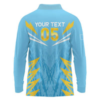 Custom Kings Saint Lucia Cricket Long Sleeve Polo Shirt Rise To Victory - Wonder Print Shop