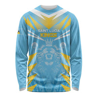 Custom Kings Saint Lucia Cricket Long Sleeve Shirt Rise To Victory - Wonder Print Shop