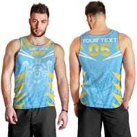 Custom Kings Saint Lucia Cricket Men Tank Top Rise To Victory - Wonder Print Shop
