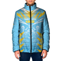 Custom Kings Saint Lucia Cricket Padded Jacket Rise To Victory - Wonder Print Shop
