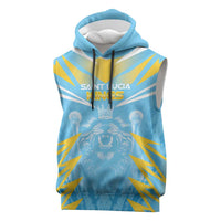 Custom Kings Saint Lucia Cricket Sleeveless Hoodie Rise To Victory - Wonder Print Shop