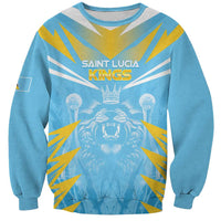 Custom Kings Saint Lucia Cricket Sweatshirt Rise To Victory - Wonder Print Shop