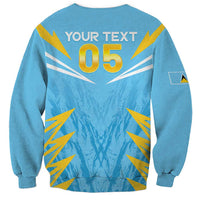 Custom Kings Saint Lucia Cricket Sweatshirt Rise To Victory - Wonder Print Shop
