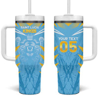 Custom Kings Saint Lucia Cricket Tumbler With Handle Rise To Victory - Wonder Print Shop
