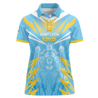Custom Kings Saint Lucia Cricket Women Polo Shirt Rise To Victory - Wonder Print Shop