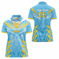 Custom Kings Saint Lucia Cricket Women Polo Shirt Rise To Victory - Wonder Print Shop
