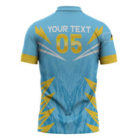 Custom Kings Saint Lucia Cricket Zipper Polo Shirt Rise To Victory - Wonder Print Shop