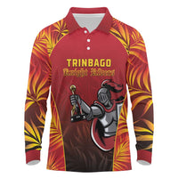 Custom Trinbago Cricket Knight Riders Long Sleeve Polo Shirt Go Champs - Wonder Print Shop