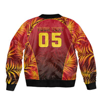 Custom Trinbago Cricket Knight Riders Sleeve Zip Bomber Jacket Go Champs - Wonder Print Shop