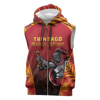 Custom Trinbago Cricket Knight Riders Sleeveless Zip Hoodie Go Champs - Wonder Print Shop