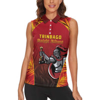 Custom Trinbago Cricket Knight Riders Women Sleeveless Polo Shirt Go Champs - Wonder Print Shop