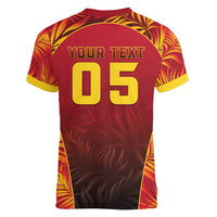 Custom Trinbago Cricket Knight Riders Women V-Neck T-Shirt Go Champs - Wonder Print Shop