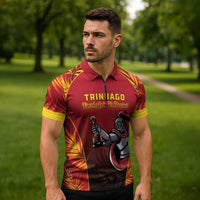 Custom Trinbago Cricket Knight Riders Zipper Polo Shirt Go Champs - Wonder Print Shop