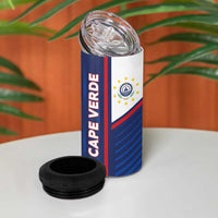 Custom Cape Verde Football 4 in 1 Can Cooler Tumbler Unique Style - Wonder Print Shop