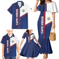 Custom Cape Verde Football Family Matching Mermaid Dress and Hawaiian Shirt Unique Style - Wonder Print Shop