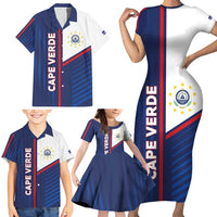 Custom Cape Verde Football Family Matching Short Sleeve Bodycon Dress and Hawaiian Shirt Unique Style - Wonder Print Shop