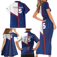 Custom Cape Verde Football Family Matching Short Sleeve Bodycon Dress and Hawaiian Shirt Unique Style - Wonder Print Shop
