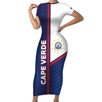 Custom Cape Verde Football Family Matching Short Sleeve Bodycon Dress and Hawaiian Shirt Unique Style - Wonder Print Shop