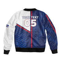 Custom Cape Verde Football Sleeve Zip Bomber Jacket Unique Style - Wonder Print Shop