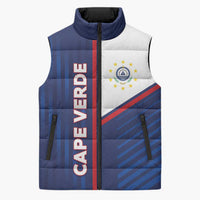 Custom Cape Verde Football Sleeveless Puffer Jacket Unique Style - Wonder Print Shop