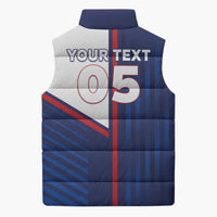Custom Cape Verde Football Sleeveless Puffer Jacket Unique Style - Wonder Print Shop
