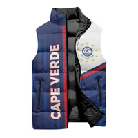 Custom Cape Verde Football Sleeveless Puffer Jacket Unique Style - Wonder Print Shop