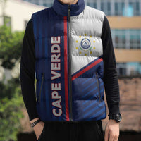 Custom Cape Verde Football Sleeveless Puffer Jacket Unique Style - Wonder Print Shop